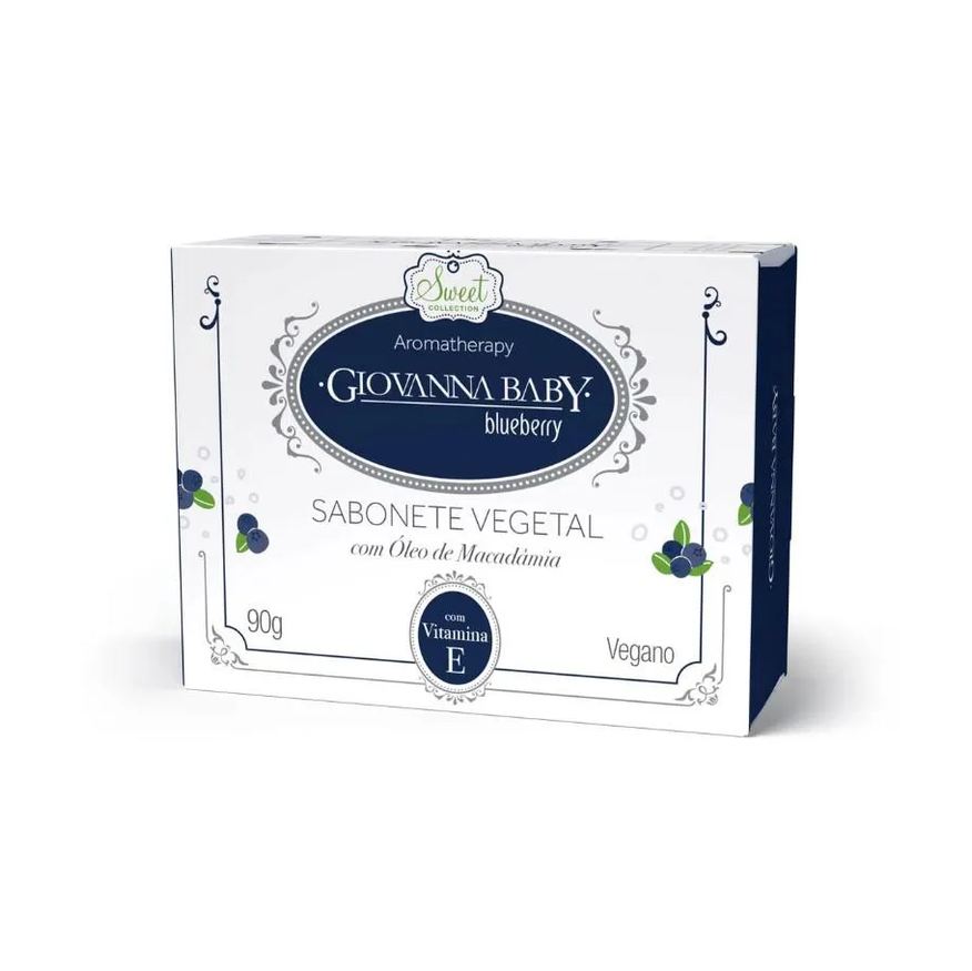 Giovanna Baby Sabonete Vegetal Retangular Blueberry 90g