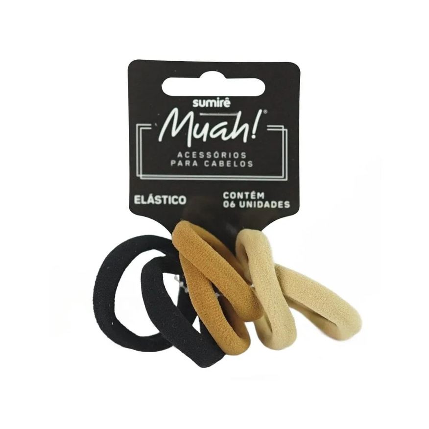 Muah Elástico Meia Calça Cores Básicas