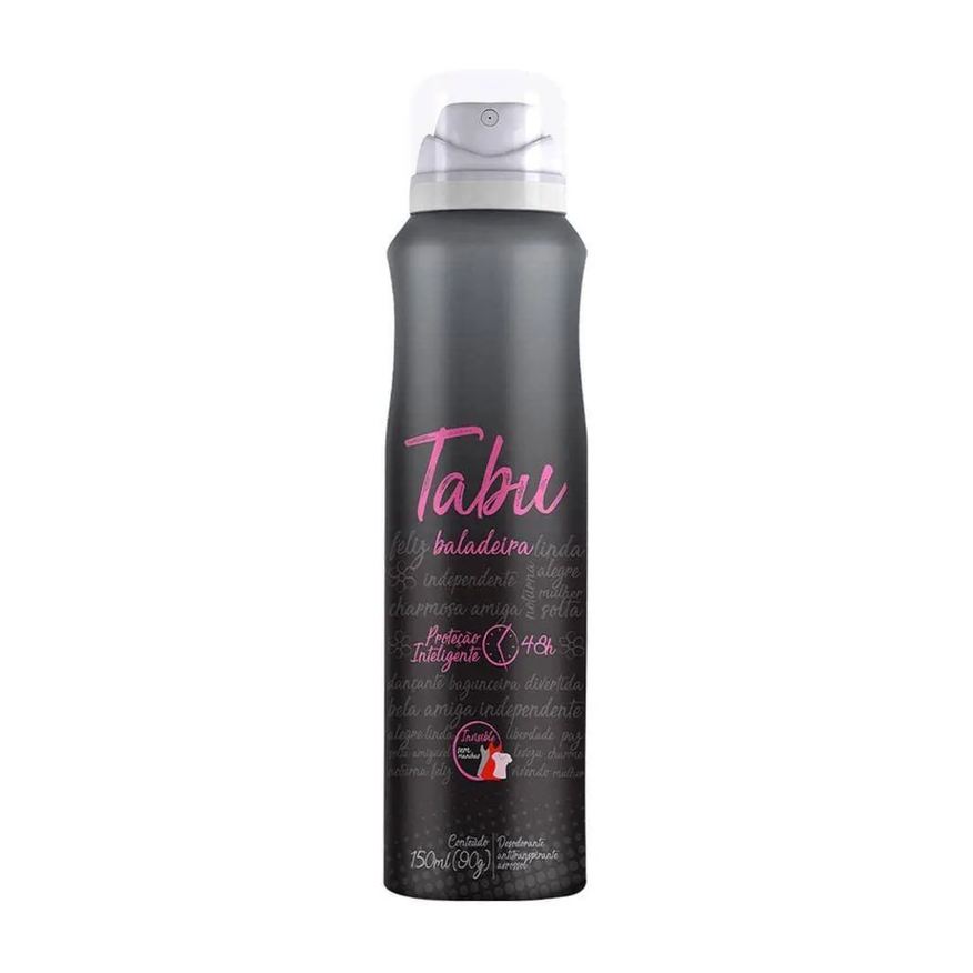 Tabu Desodorante Antitranspirante Aerosol Baladeira Feminino 48h 150ml