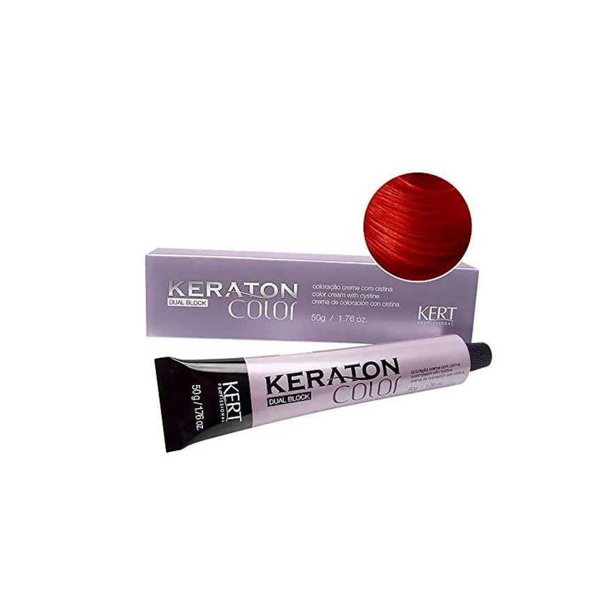 Keraton Tintura Color Dual Block 7.66 Louro Médio Vermelho Intenso