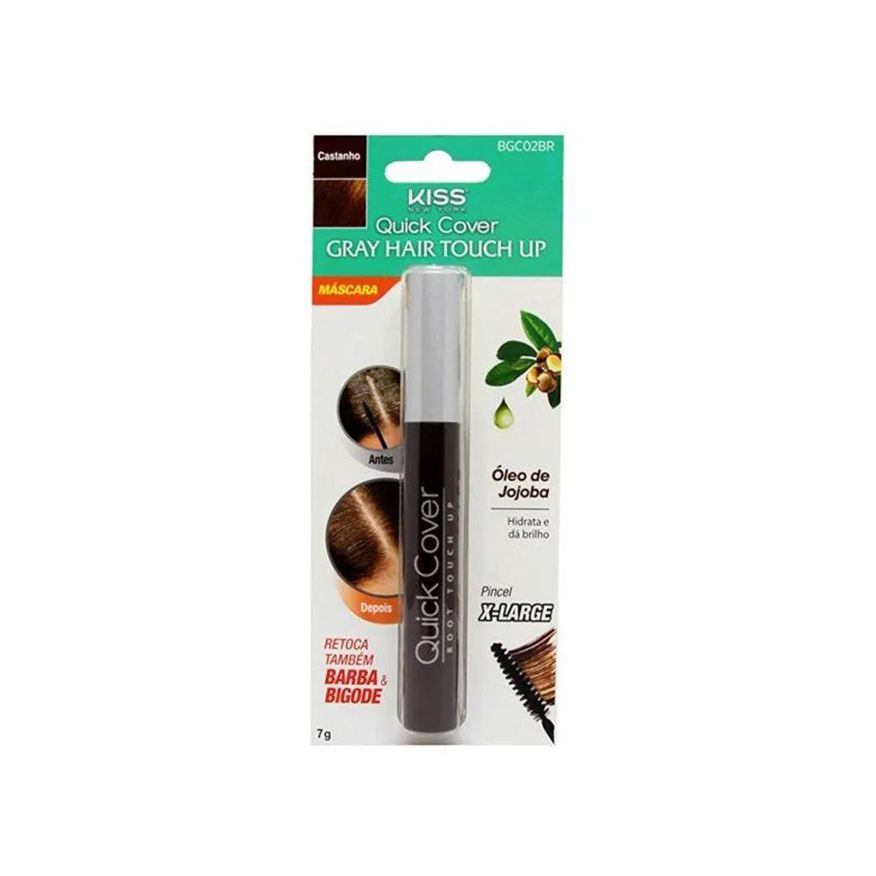 Kiss Retoque de Raiz Brush-in Castanho Escuro