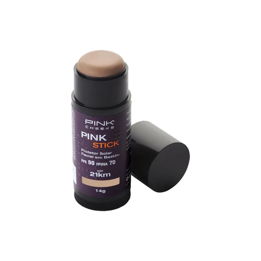 Rivaxa Protetor Solar e Base Pink Stick Fps90 Fpuva70 21Km - 14g - Pink Cheeks