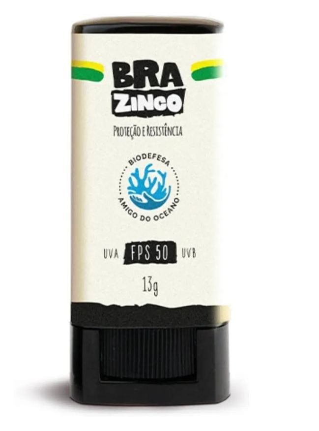 Brazinco Protetor Solar Facial Em Bastão 13g Fps50 Incolor Resistente À Água