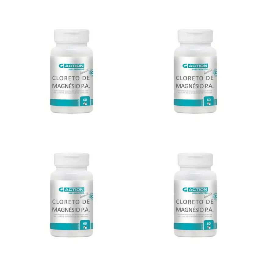 G-Action Suplementos 04 Cloreto De Magnésio Pa 60 Cápsulas Cada Gaction*
