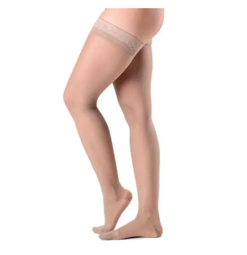 Sigvaris Meia Coxa 782b Ever Sheer Ponteira Normal Fechada P2 Natural