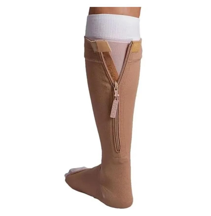 Venosan Meia Panturrilha Úlcera Ulcercomfort Com/ Zíper M Bege
