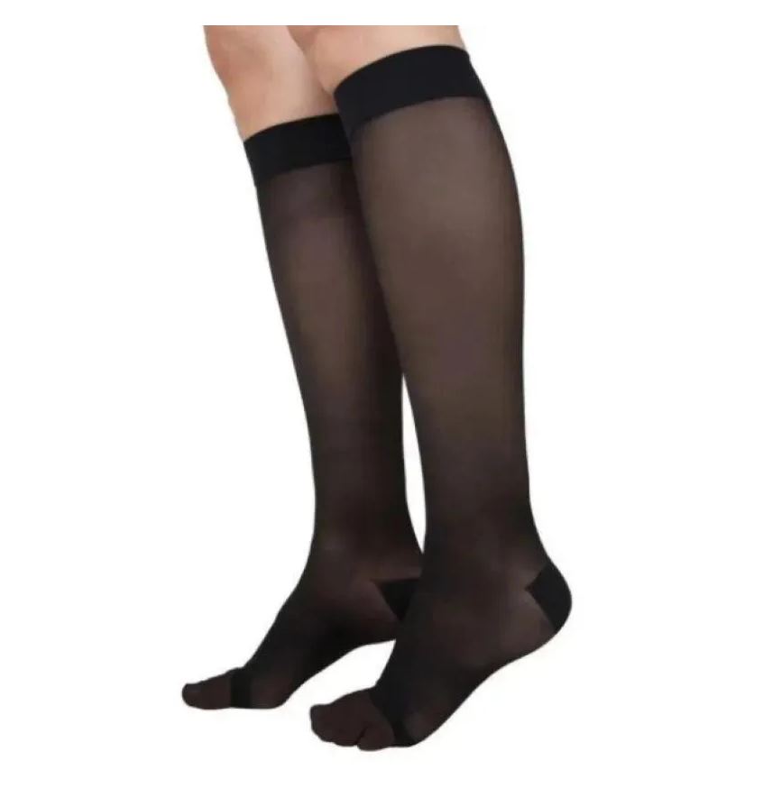 Sigvaris Meia 3/4 Ever Sheer 20-30mmhg Fechada M Preto