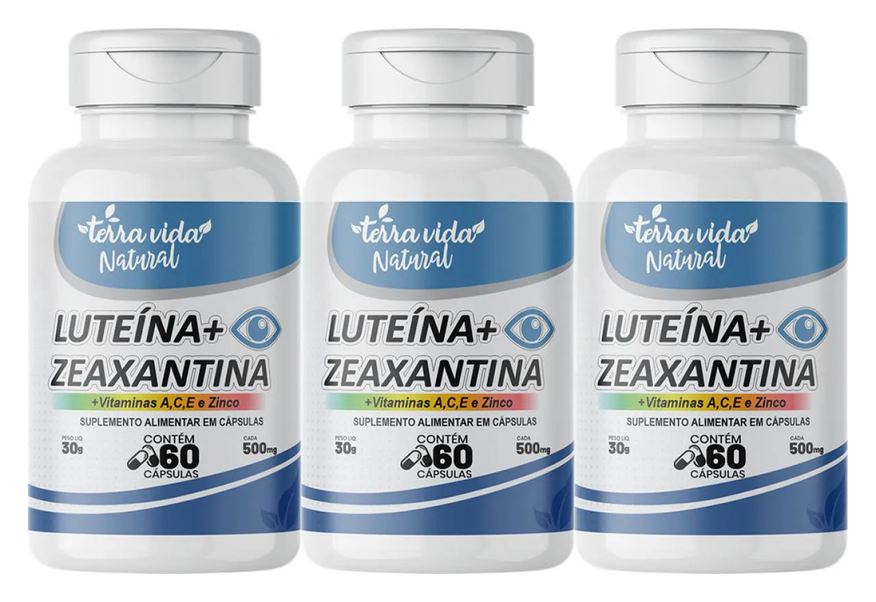 Terra Vida Natural 3 Luteína com Zeaxantina e Vitaminas para Visão