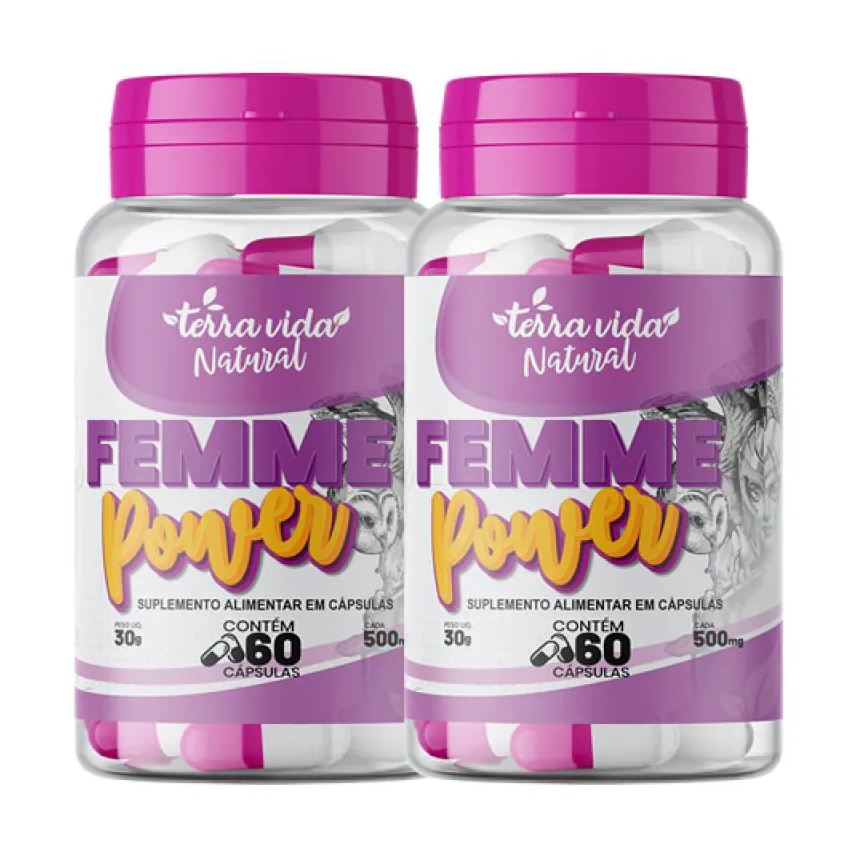 Terra Vida Natural 2 Femme Power Massa Muscular Crescimento Bumbum, Coxas e Glúteos