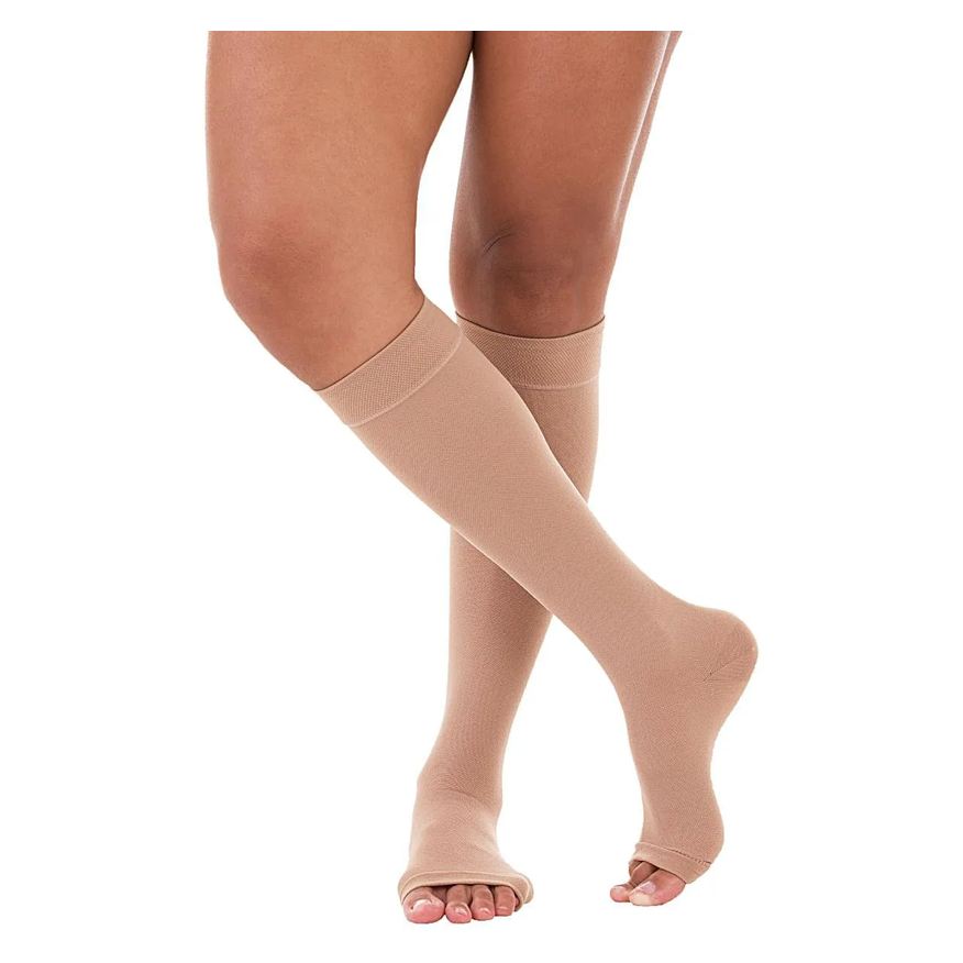 Venosan Meia de Compressão 3/4 Comfortline Cotton - Bege - 30-40mmhg - Curta - Tamanho G