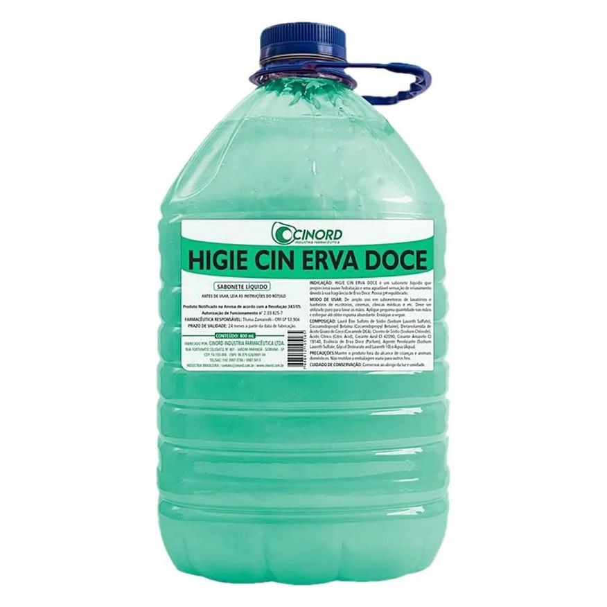 Cinord Sabonete Líquido Perolado Higie Cin Erva Doce 5l