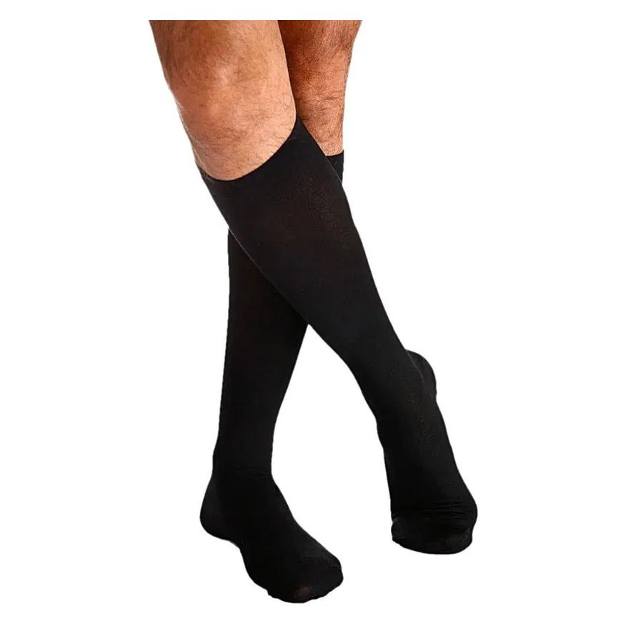 Venosan Meia 3/4 Sigvaris Cotton Comfort 20-30mmhg Fechada Preta M2