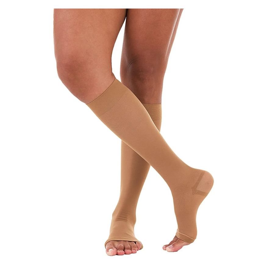Venosan Meia de Compressão 3/4 6000 - Bronze - 20-30mmhg - Pé Aberto - Tamanho Xxg