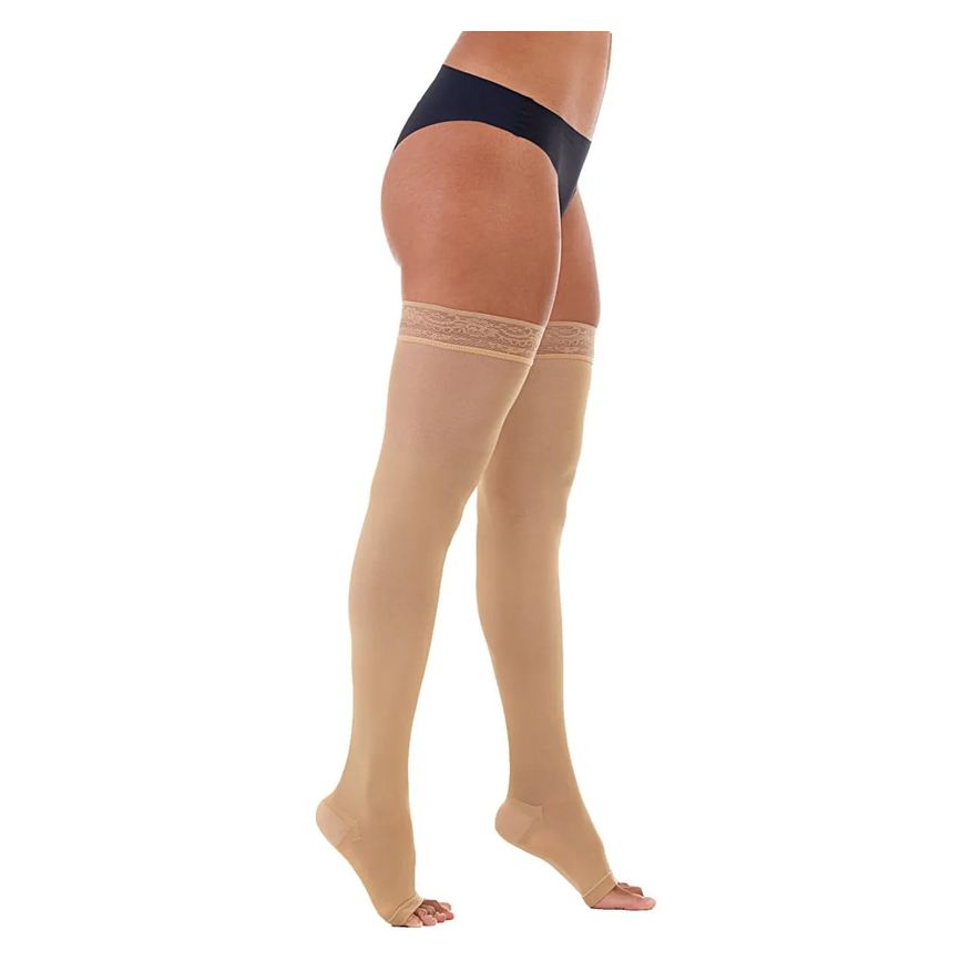 Venosan Meia de Compressão 7/8 6000 - Bege - 20-30mmhg - Pé Aberto - Tamanho G