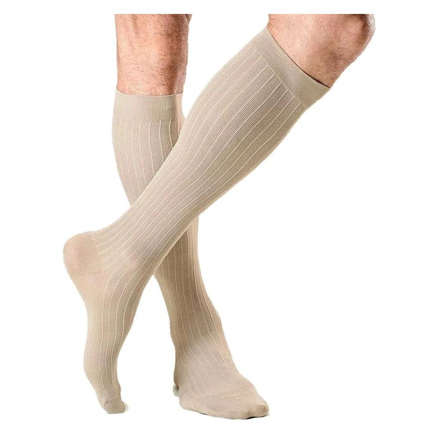 Sigvaris Meia 3/4 Masculina Actitud 15-20mmhg Fechada Caqui Tam P