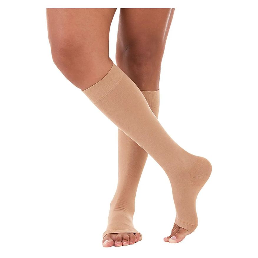 Venosan Meia de Compressão 3/4 Ultraline 4000 - Bege - 30-40mmhg - Pé Aberto - Tamanho Xg