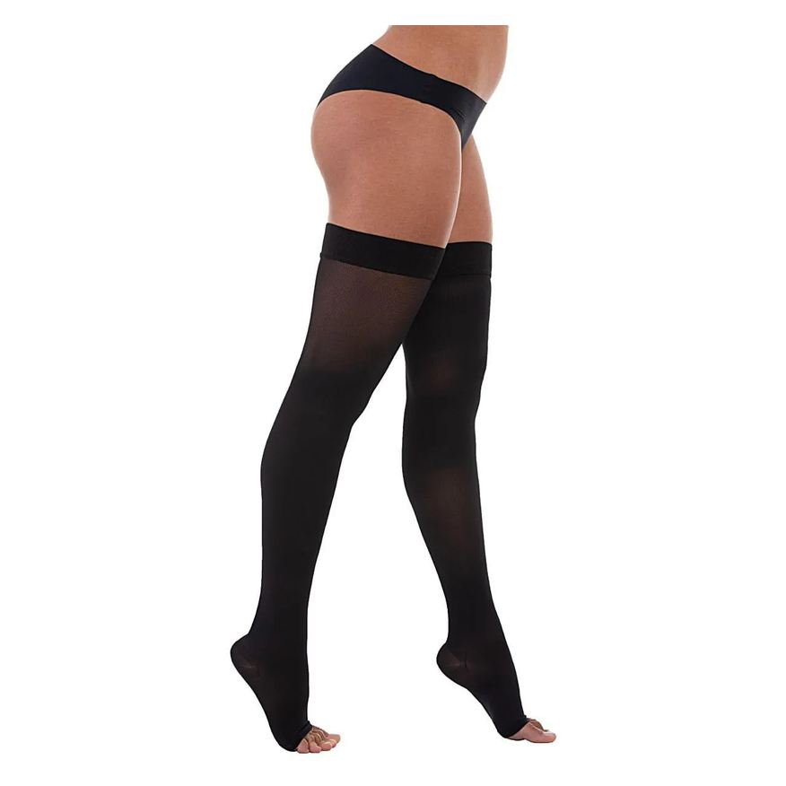 Venosan Meia de Compressão 7/8 Ultraline 4000 20-30mmhg Pé Aberto Preta Tam G