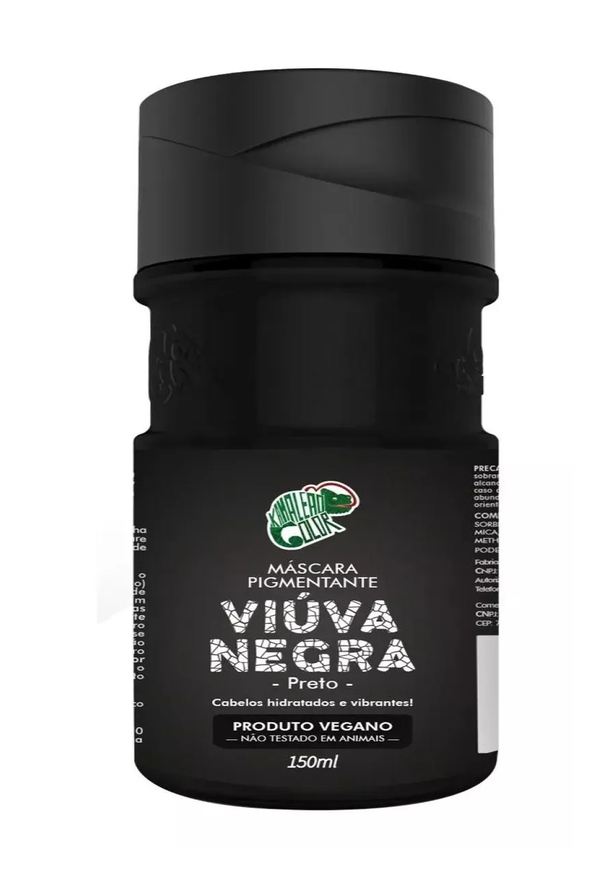 Kamaleão Color Máscara Tonalizante Viúva Negra Preto 150ml