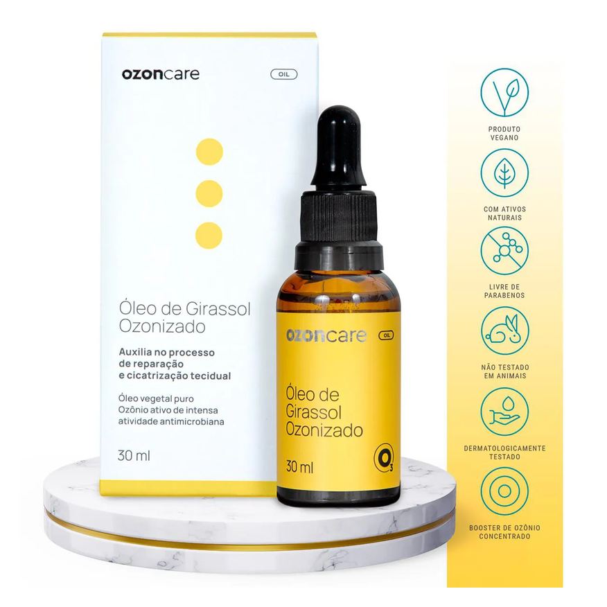 Ozoncare Óleo de Girassol Ozonizado para Renovação da Pele 30ml