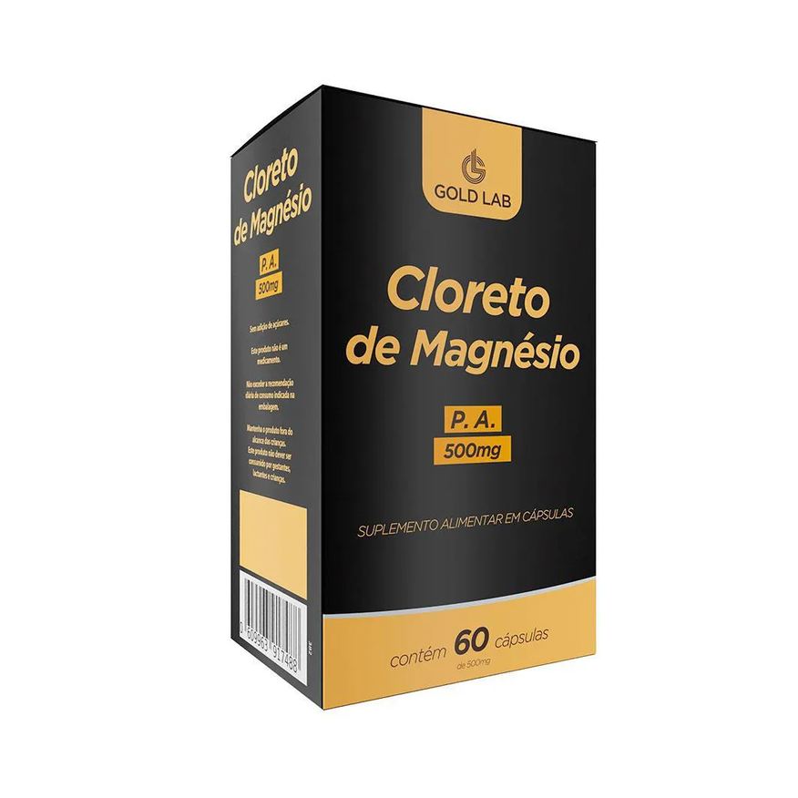 Gold Lab Cloreto de Magnésio P.a 500mg C/60 cápsulas