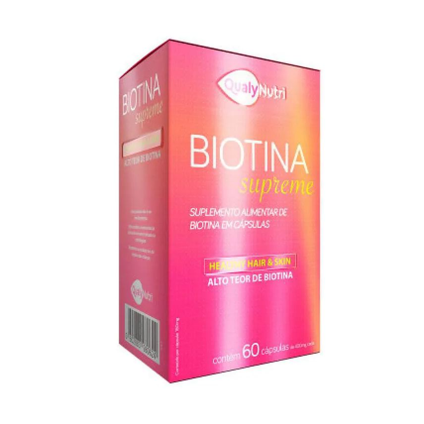 Qualynutri Biotina Supreme Qualy Nutri 400mg C/60 cápsulas