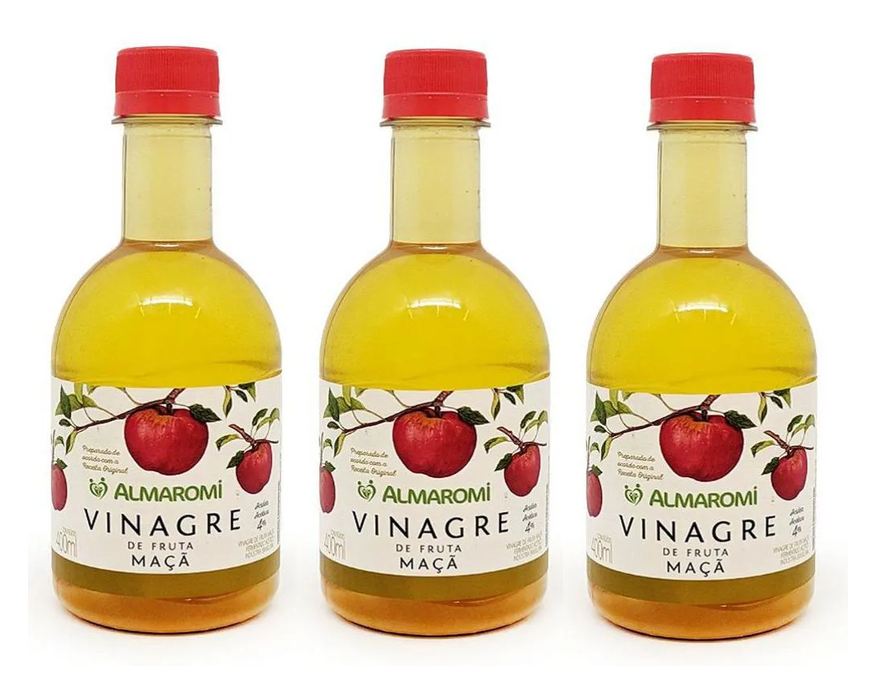 Almaromi Kit 3uni Vinagre de Maçã 400ml