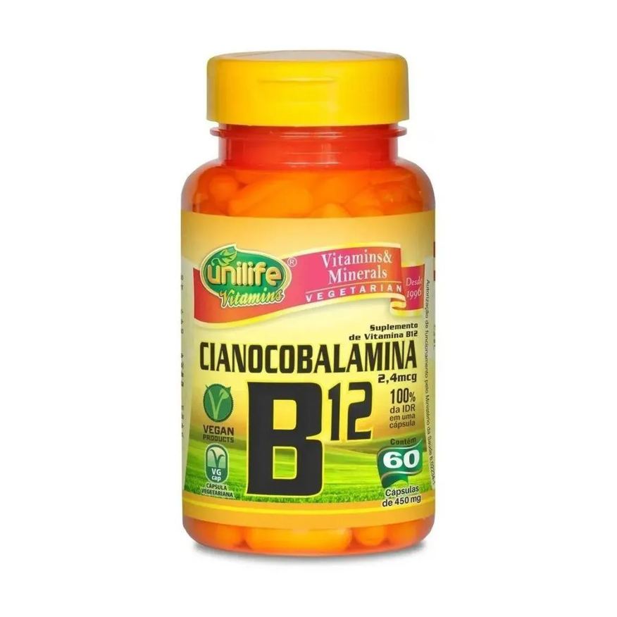 Unilife Cianocobalamina - Vitamina B12 450mg 60 cápsulas