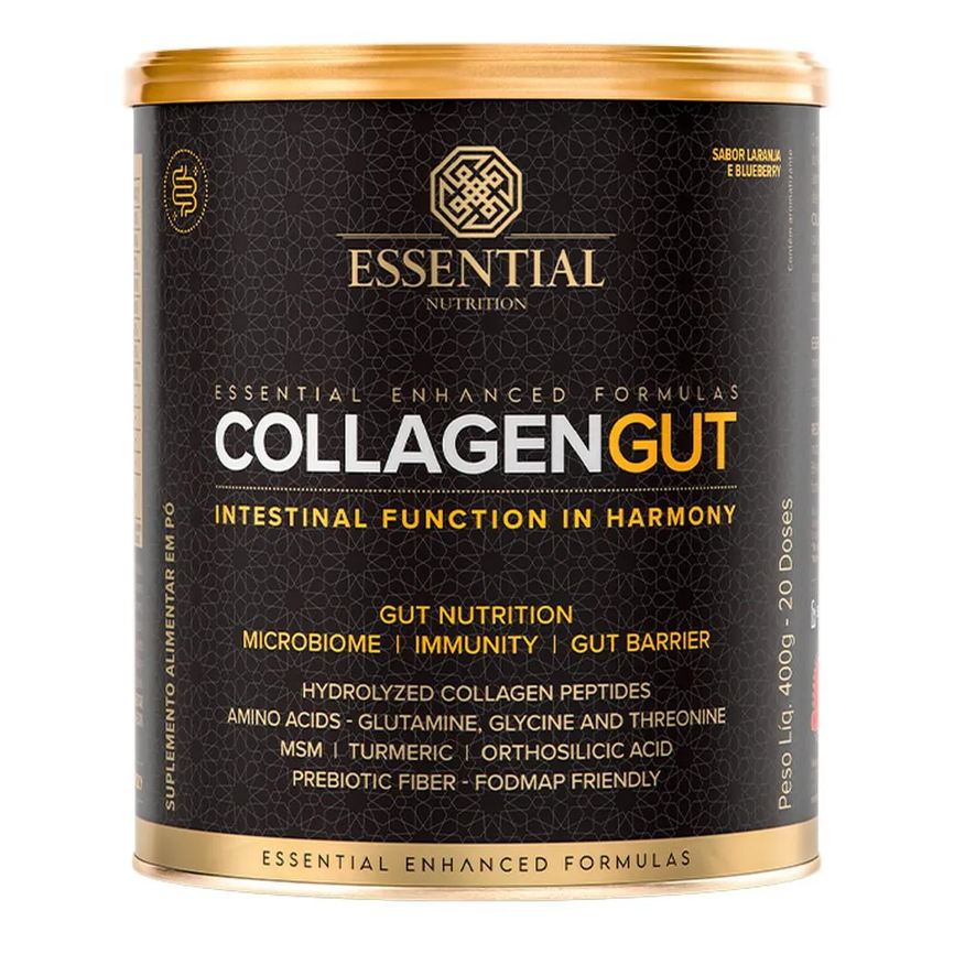 Essential Nutrition Colágeno Collagen Gut Laranja e Blueberry 400g