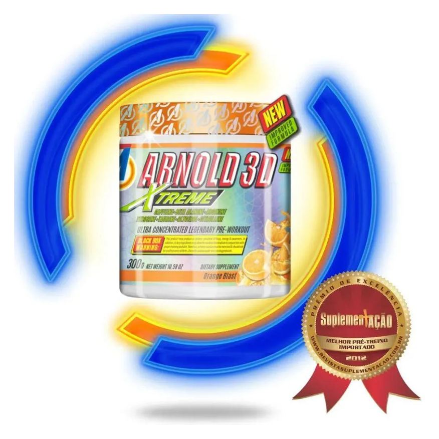 Arnold Nutrition Pre Treino Arnold 3d Xtreme - 300g - Laranja