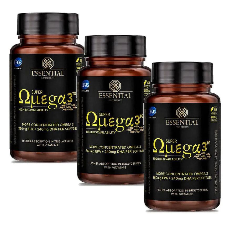 Essential Nutrition Kit 3x Super Omega 3 Tg (60 cápsulas Cada) 1000mg
