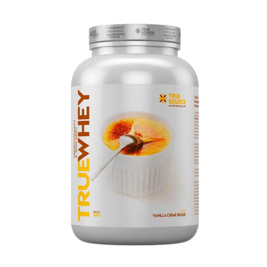 TRUE WHEY HIDROLISADO E ISOLADO VANILLA E CREME BRULLE TRUE SOURCE 837g Unica