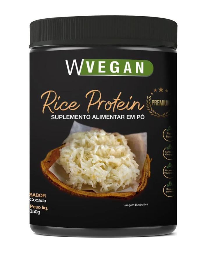 Moriale Odt Rice Protein Premium 350g Wvegan Sabor Cocada Proteina de Arroz