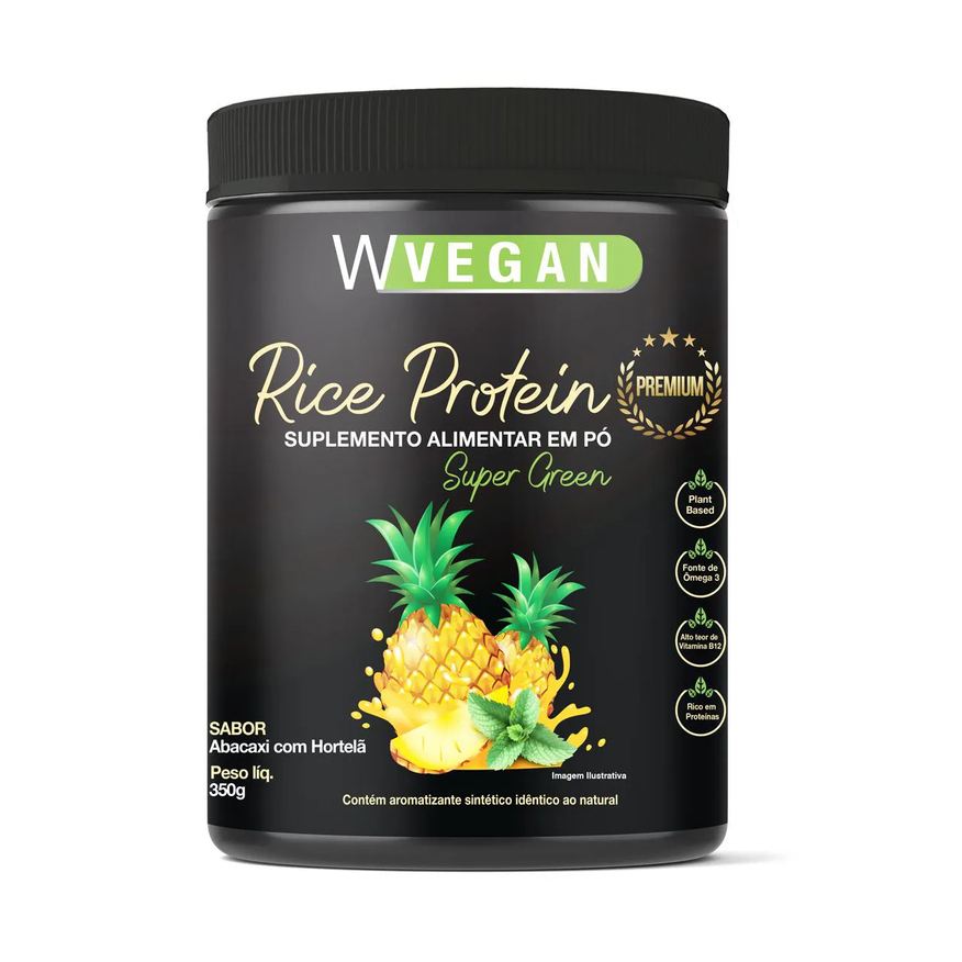 Moriale Odt Rice Protein Premium 350g Wvegan Sabores Rice Protein Premium 350g Wvegan Sabor Abacaxi com Hortela Vegano