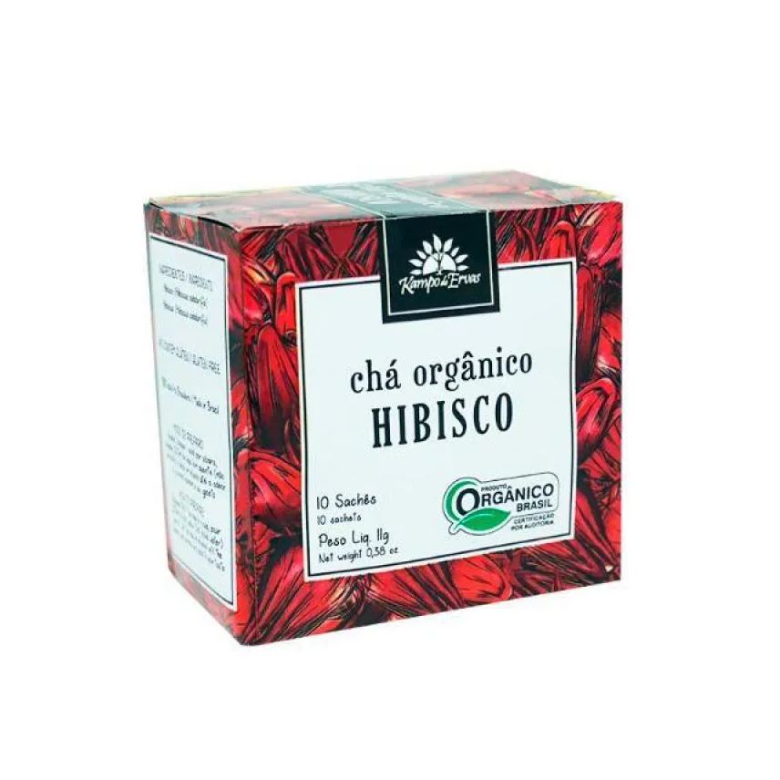 Kampo de Ervas Chá de Hibisco Orgânico em Sachês 10g