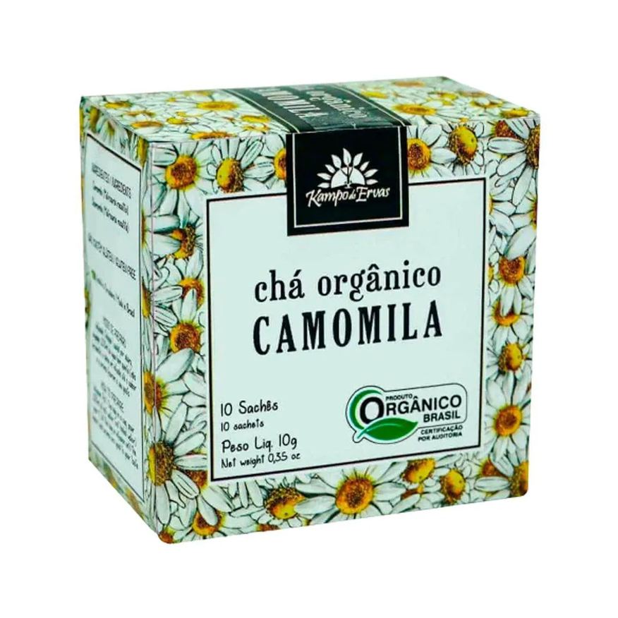 Kampo de Ervas Chá de Camomila Orgânica em Sachês 10g