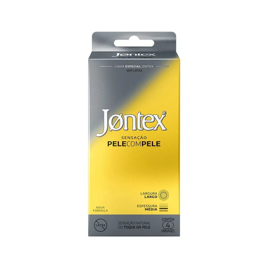 Camisinha Preservativo Jontex Pele Com Pele - 4 Unidades