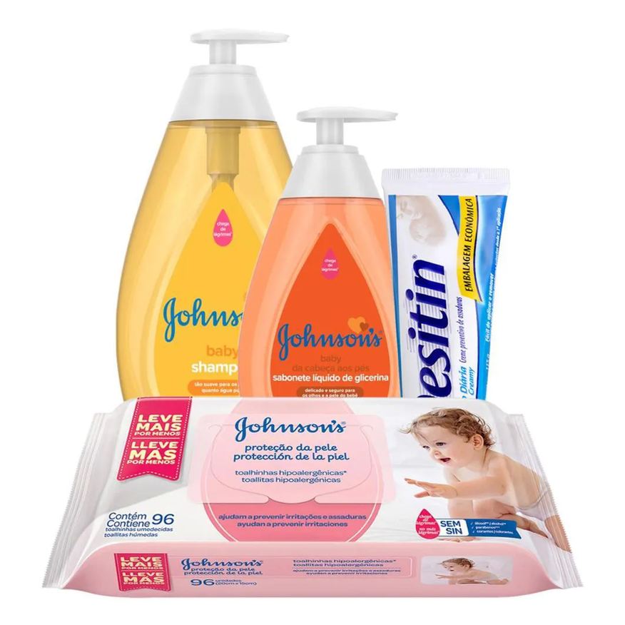 Desitin Kit Johnsons Baby Regular com 4 unidades