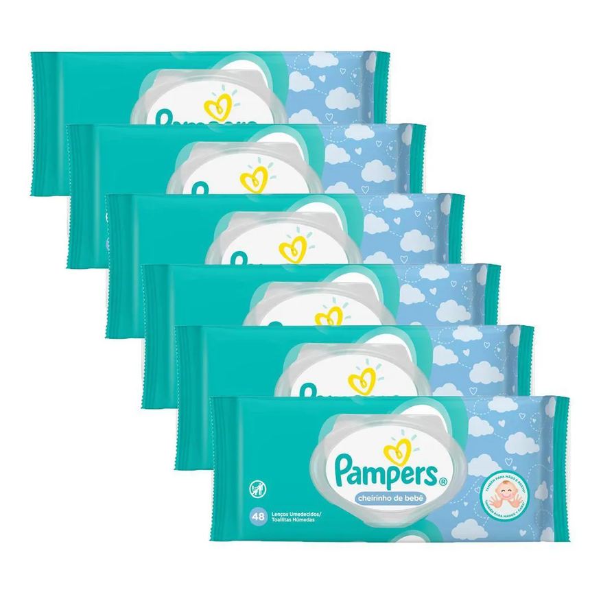 Pampers Kit Toalhinhas Umedecidas Cheirinho de Bebê C 48un