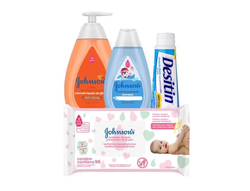 Desitin Kit Johnsons Baby Cheirinho Prolongado com 4 unidades