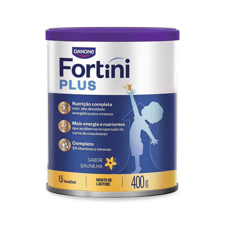 Infantil Fórmula Fortini Plus Danone Baunilha 3 a 10 anos 400g