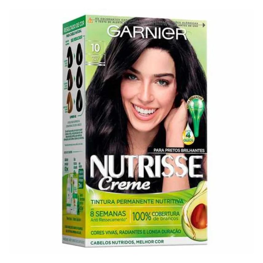 L'Oréal Tintura Permanente Nutrisse Creme 10 Preto Ônix