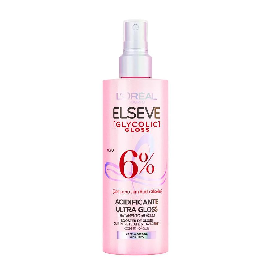 Elseve Spray Acidificante Glycolic Gloss Tratamento Antiporosidade com Ácido Glicólico 200ml