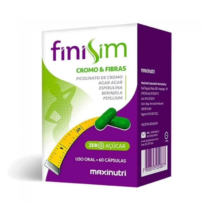 Maxinutri Finisim Cromo e Fibras (60 Cápsulas) - Padrão: Único