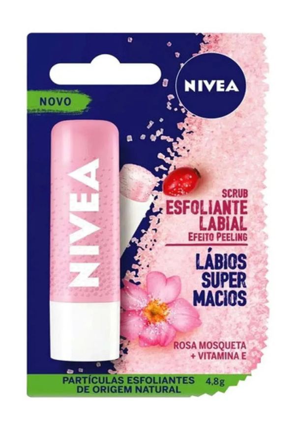 Nivea Esfoliante Labial Scrub Rosa Mosqueta 4,8g