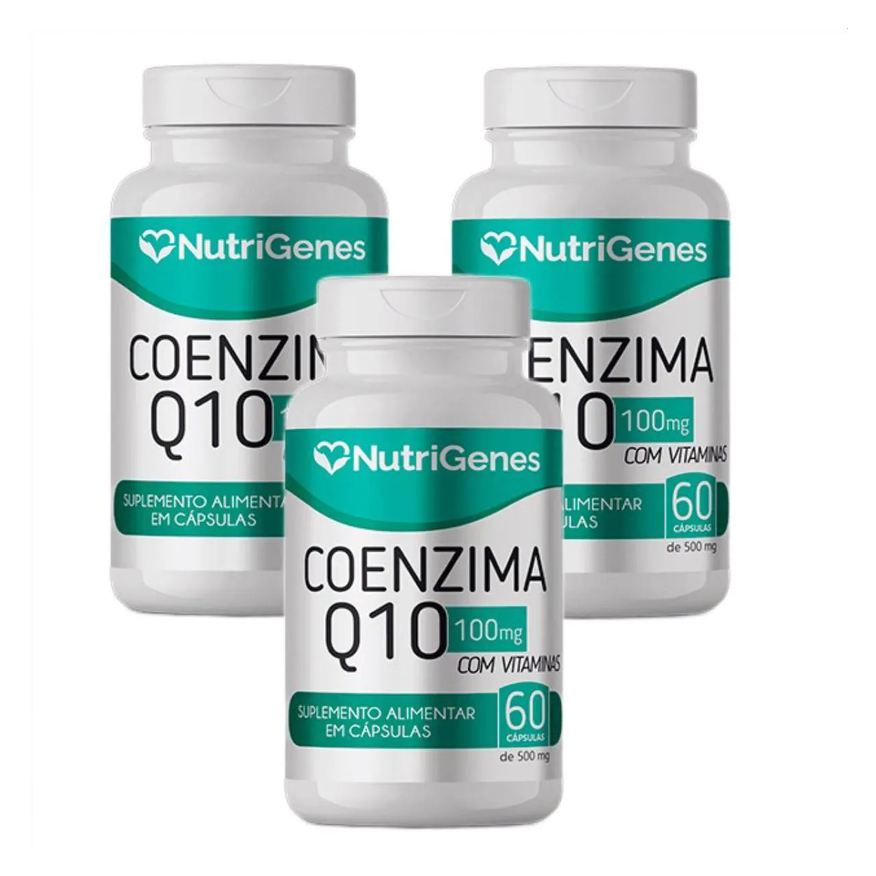 Nutrigenes 3x Coenzima Q10 Coq10 - 60 Cápsulas. 100mg + Vitaminas