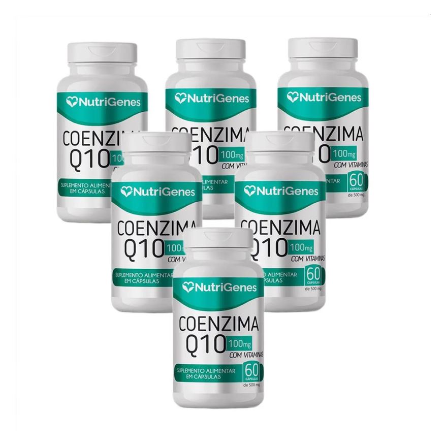 Nutrigenes 6x Coenzima Q10 Coq10 - 60 Cápsulas. 100mg + Vitaminas