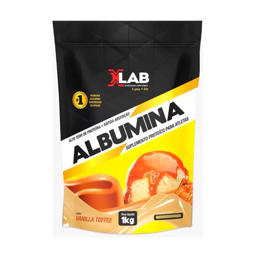 X-lab Albumina 1kg Sabor Vanilla Toffee