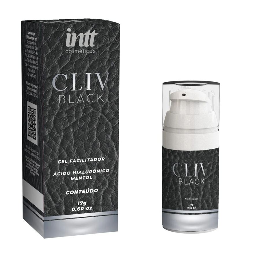 Intt Cosméticos Gel Dessensibilizante Anal com Ácido Hialurônico Cliv Black 17g Intt