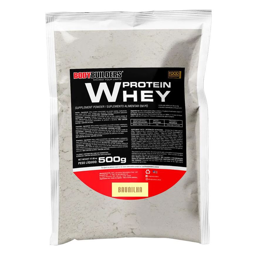 Bodybuilders Whey Protein 500g (refil) – Morango