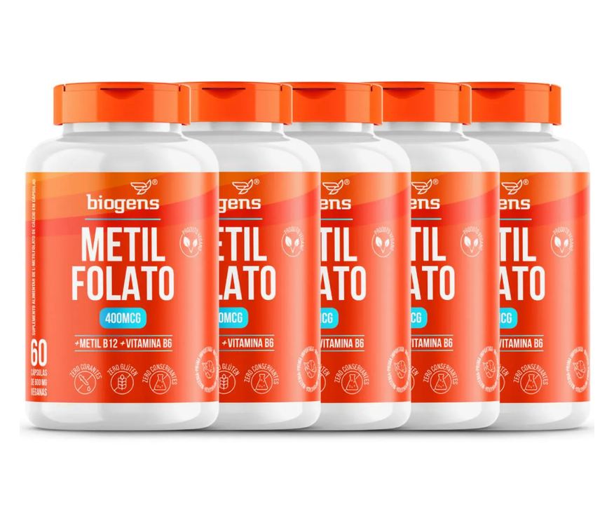 Biogens Kit 5x Metil Folato 60 Cápsulas